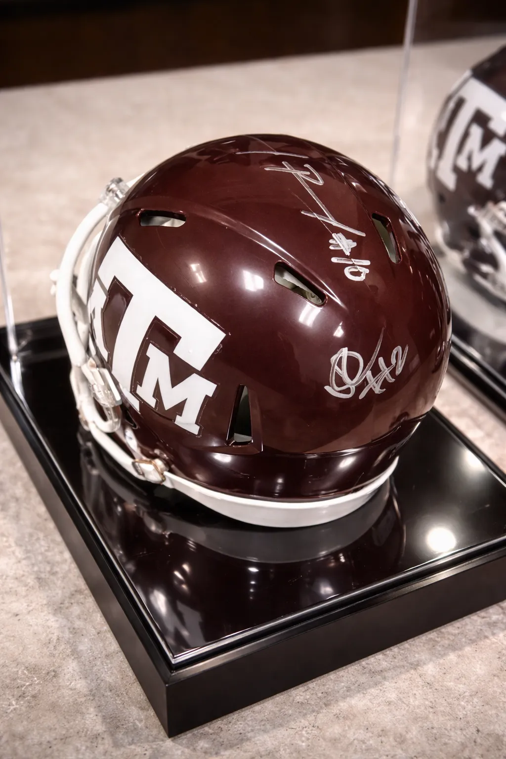 Texas A&M Mini Helmet Signed by Marcel Reed & Dezz Ricks, 1 of 1