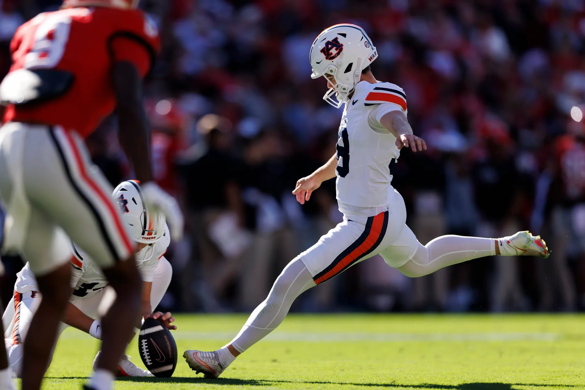 Auburn vs. UGA Game Worn Helmet Used and Signed by Alex McPherson, 2 of 2