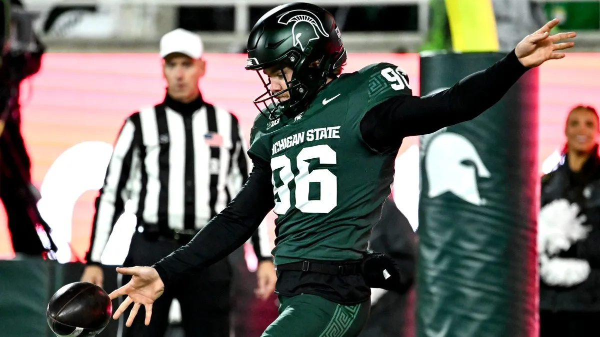 Michigan State punter Ryan Eckley selected in round six of 2026 NFL Draft by Baltimore Ravens article image about football