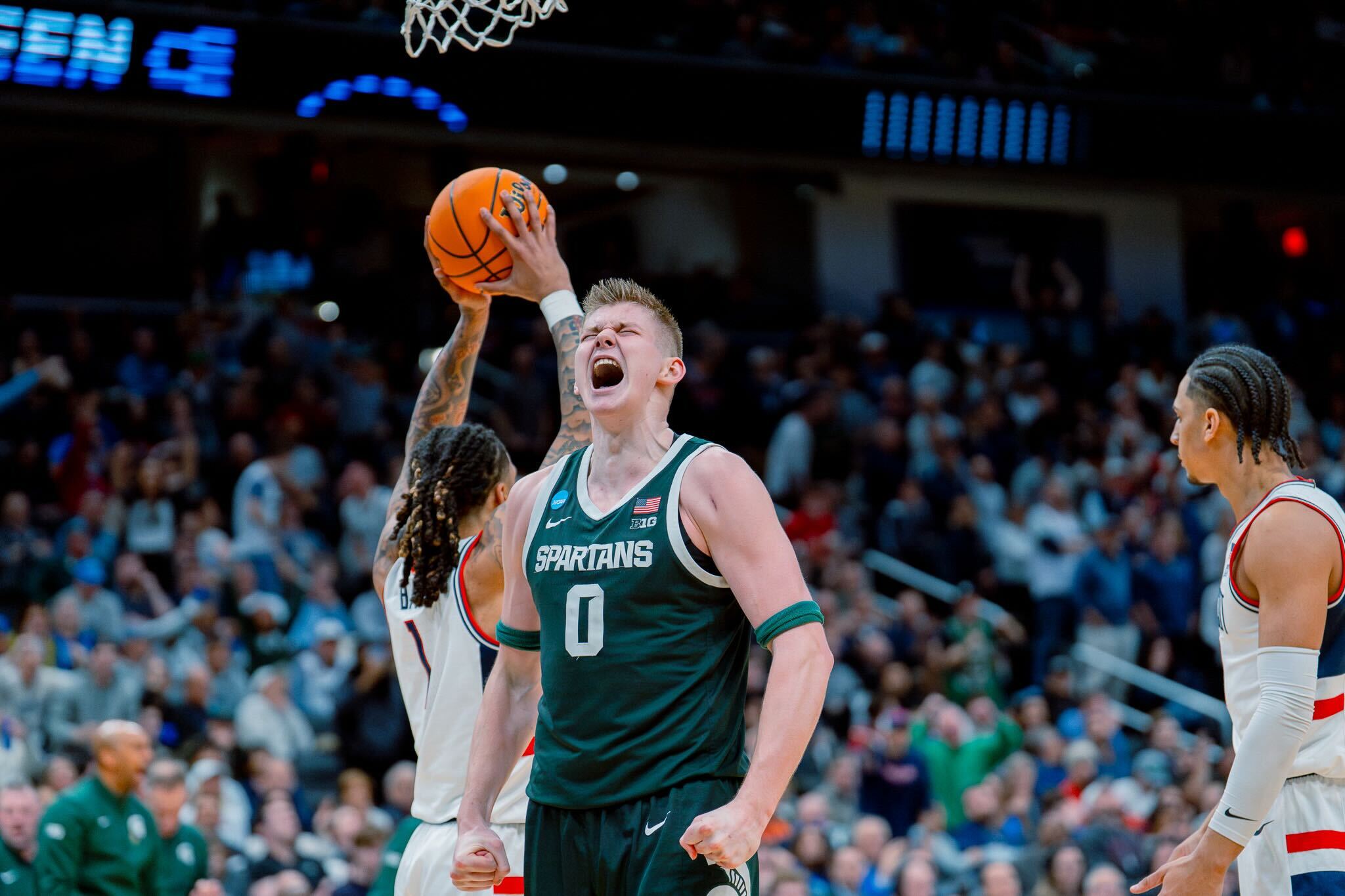 Seniors Carson Cooper, Jaxon Kohler and Denham Wojcik reflect on MSU's loss to UConn and their careers