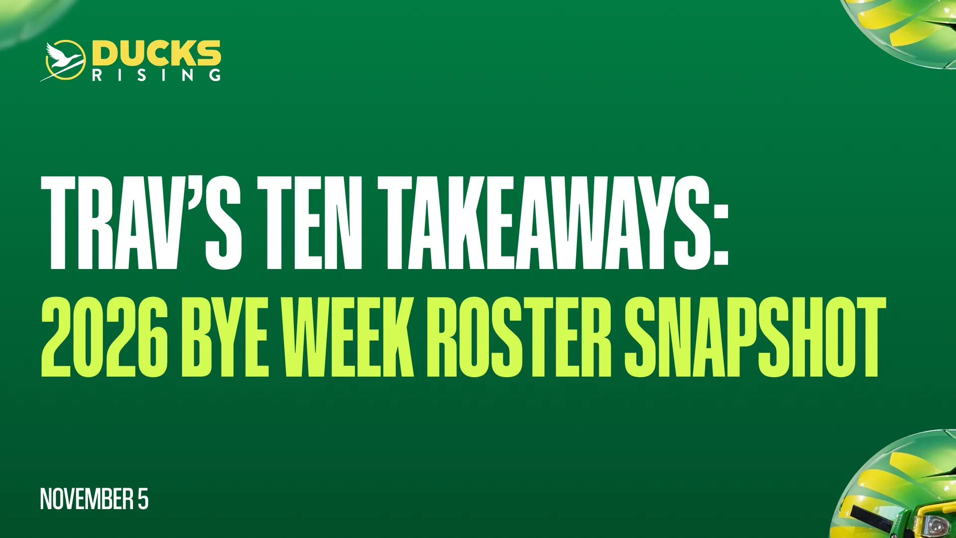 2026 Bye Week Roster Snapshot
