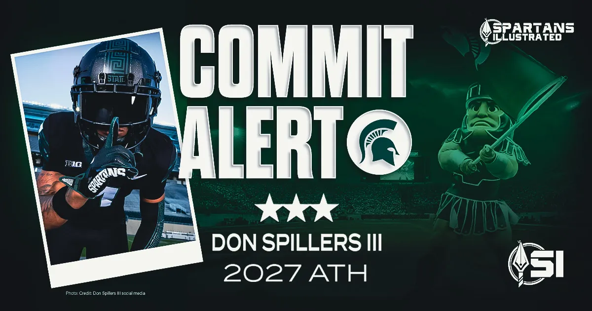 2027 three-star Detroit safety/athlete Don Spillers III commits to Michigan State