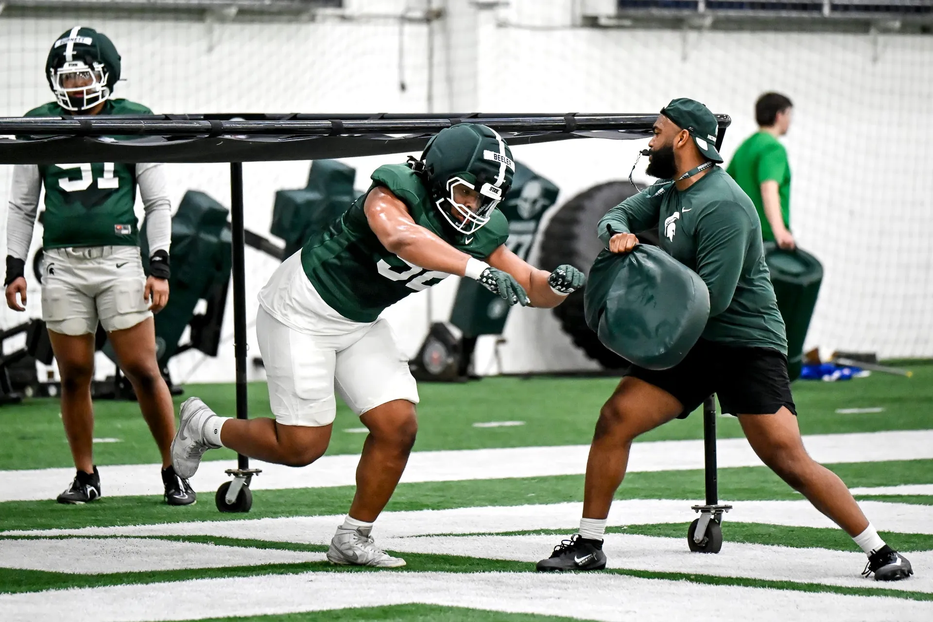 MSU defensive line coach Winston DeLattiboudere III's journey to coaching almost never began article image about Joe Rossi