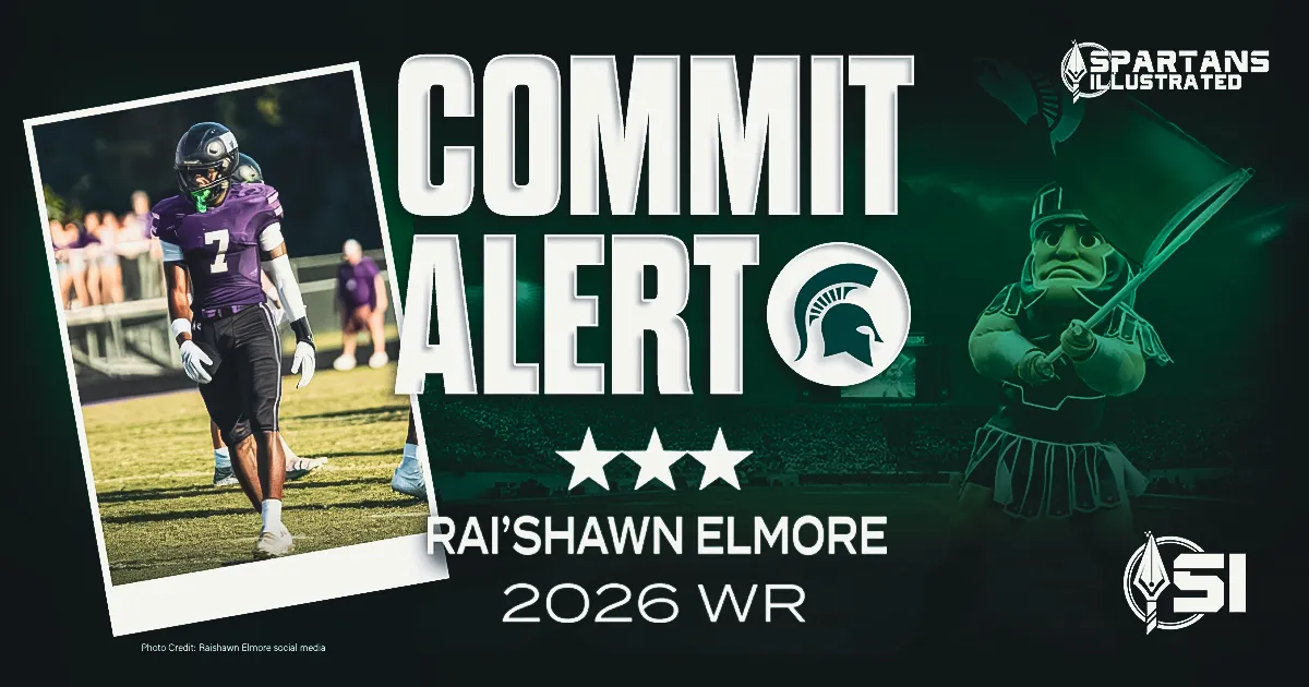 2026 three-star wide receiver Rai'Shawn Elmore commits to Michigan State article image about East Carolina