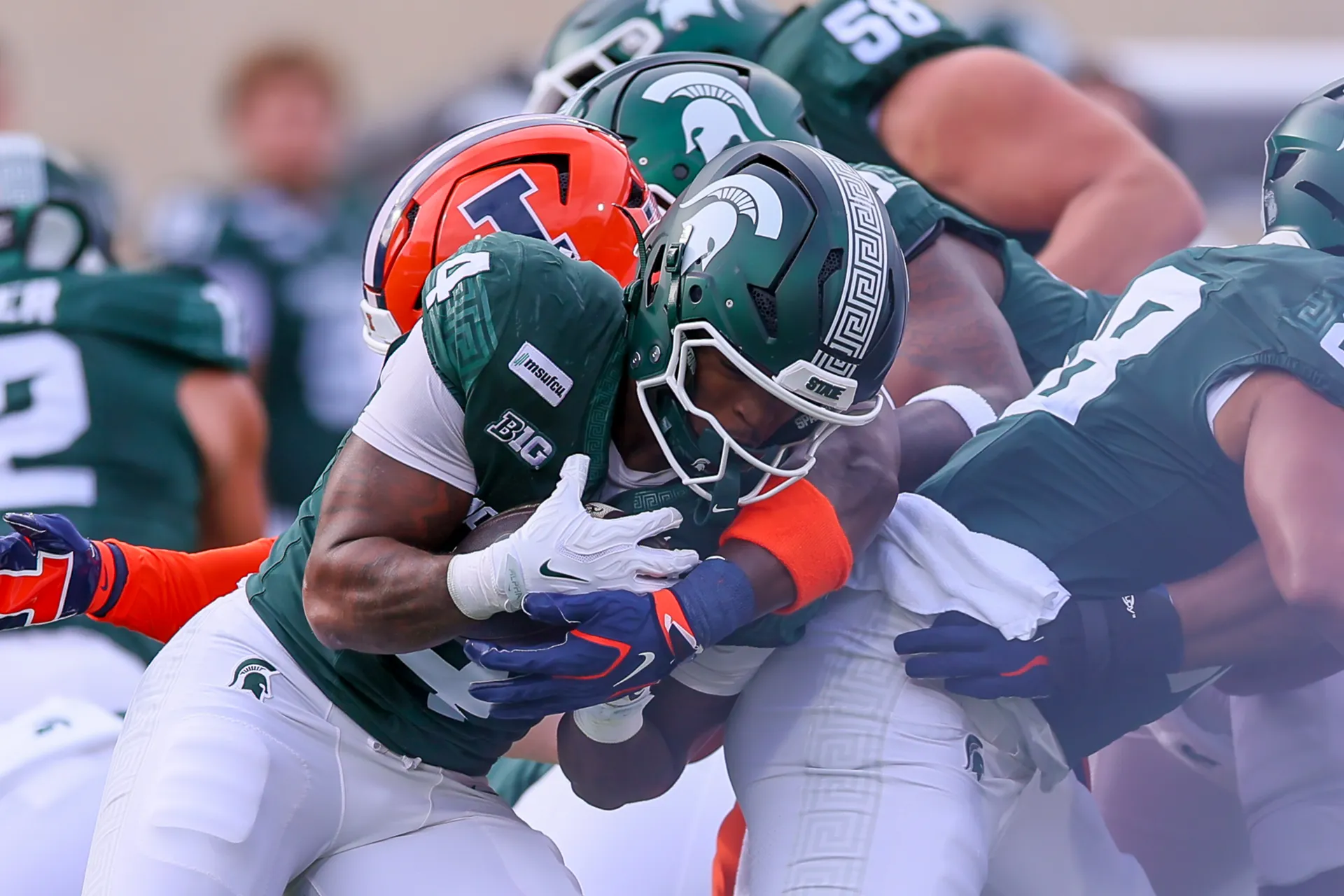 Michigan State storms back but falls, 38-37 in overtime to Illinois