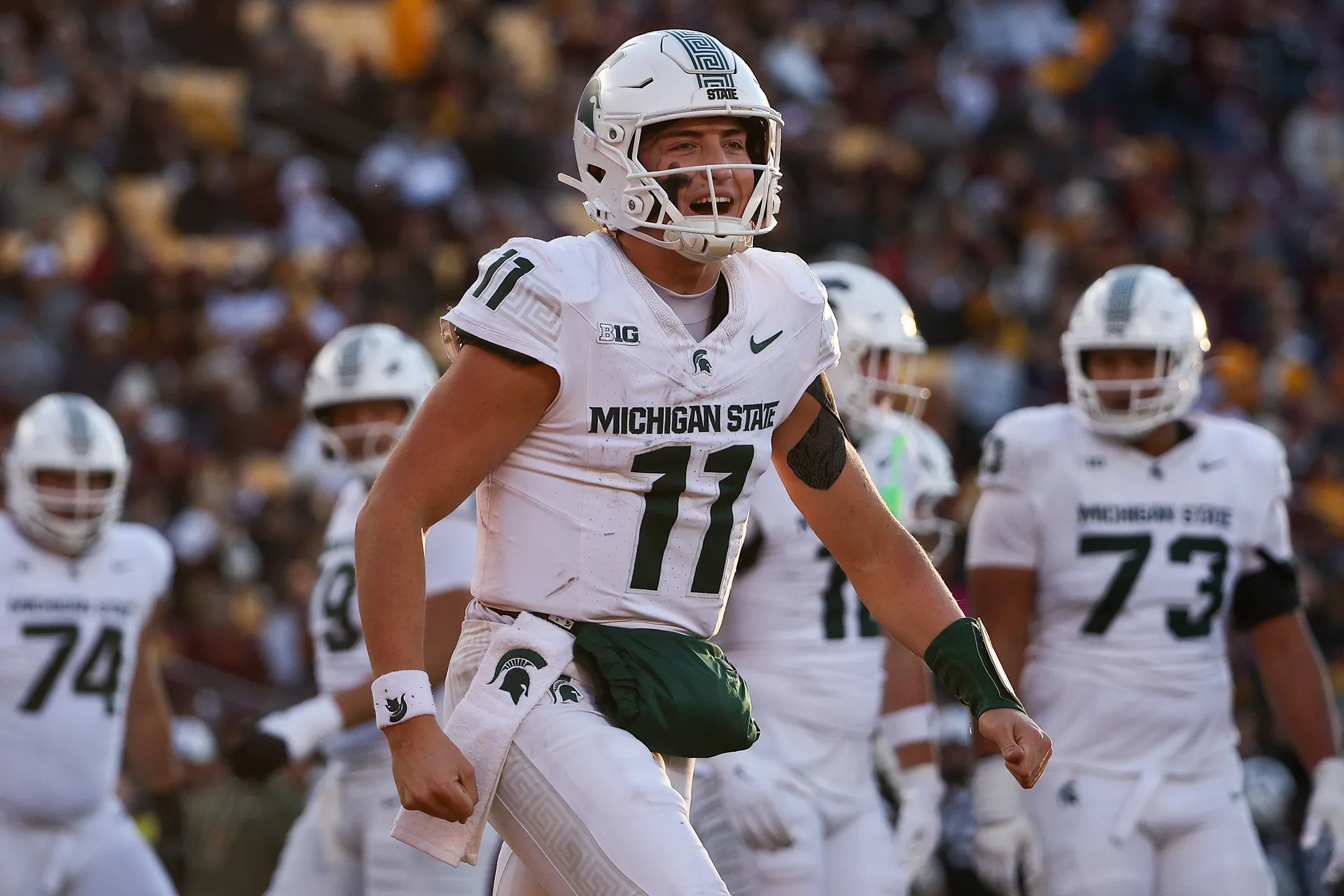 From QB2 to QB1: Alessio Milivojevic provides spark for Michigan State, but Spartans fall short article image about Aidan Chiles