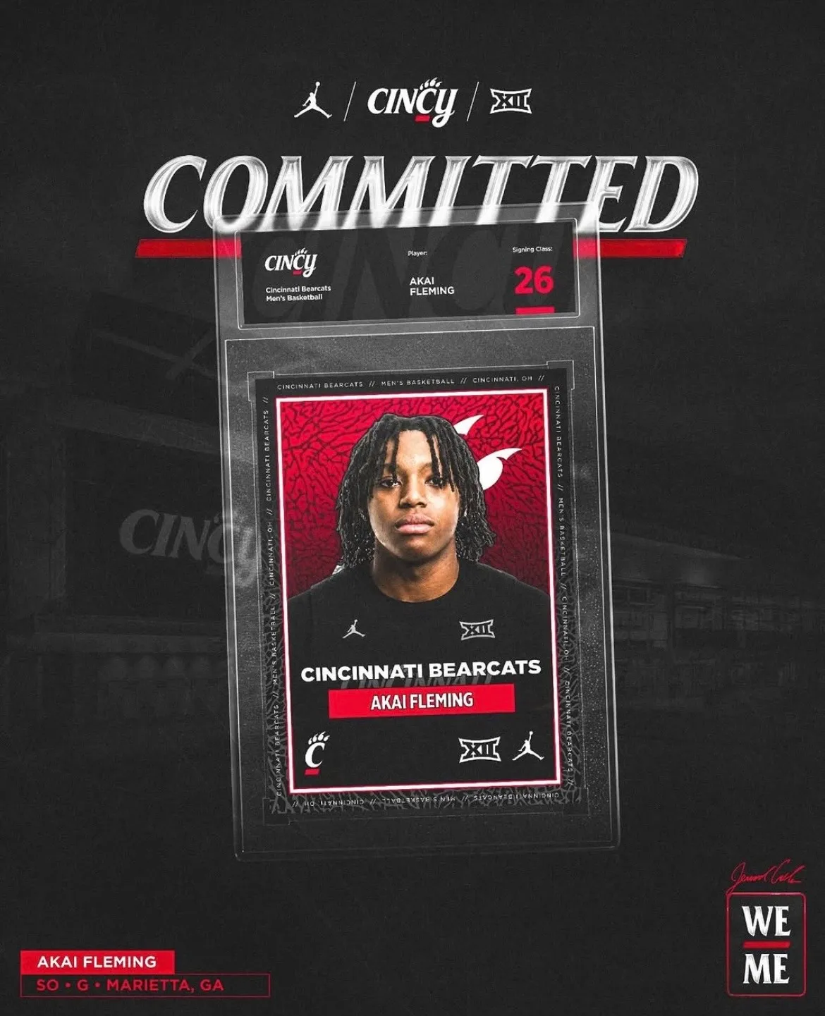 Georgia Tech transfer SG Akai Fleming commits to Cincinnati