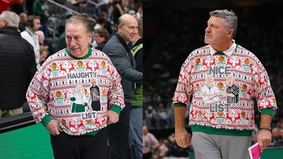 Tom Izzo and Greg Kampe shared the podium for a joint press conference following their matchup in Detroit article image about Michigan State