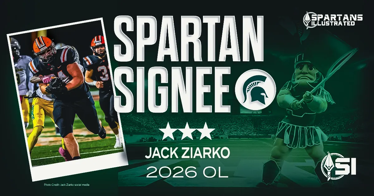 2026 three-star IOL/DL Jack Ziarko signs with Michigan State  article image about 2026 recruiting