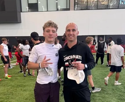 Badin HS (OH) WR Larkyn King making his rounds in the midwest