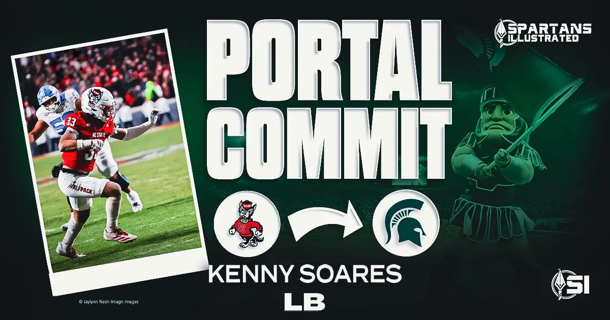 Michigan  State gets commitment from North Carolina State linebacker Kenny Soares Jr. 