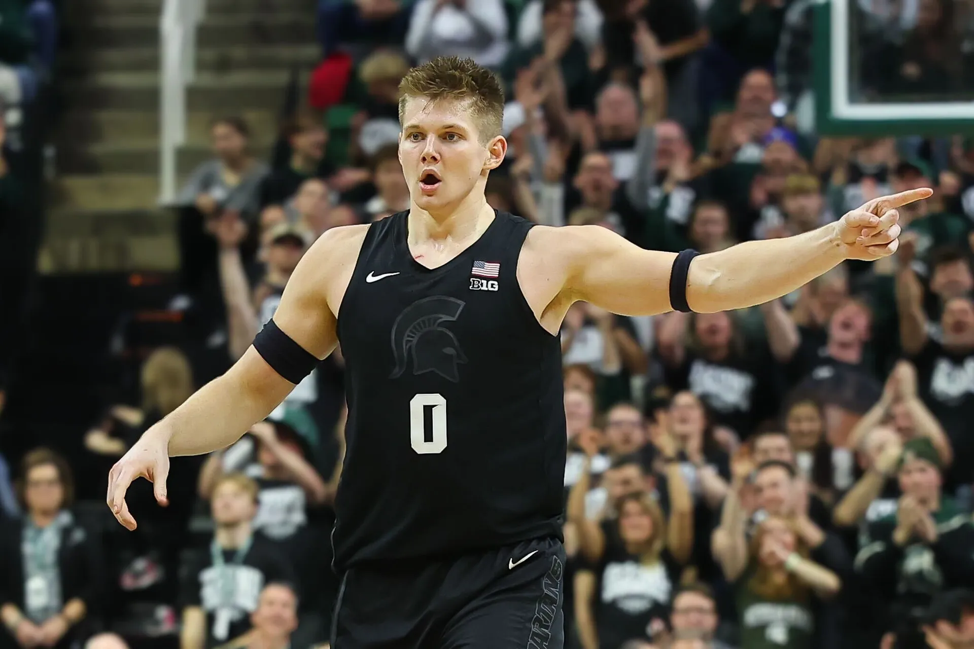 MSU makes a statement in bounce-back win, rout USC 80–51 article image about Coen Carr