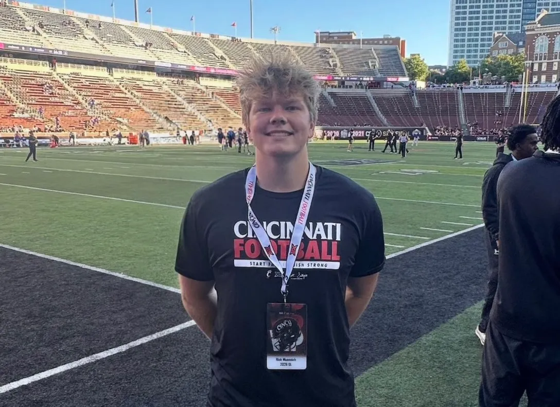 Moeller HS (OH) OL Nicholas Muennich talks UC visit and current season article image about Moeller High School